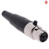 TS 1 шт. новый Мини XLR 3 4-контактный разъем мама Маленький XLR Аудио Разъем для микрофона для МИК
