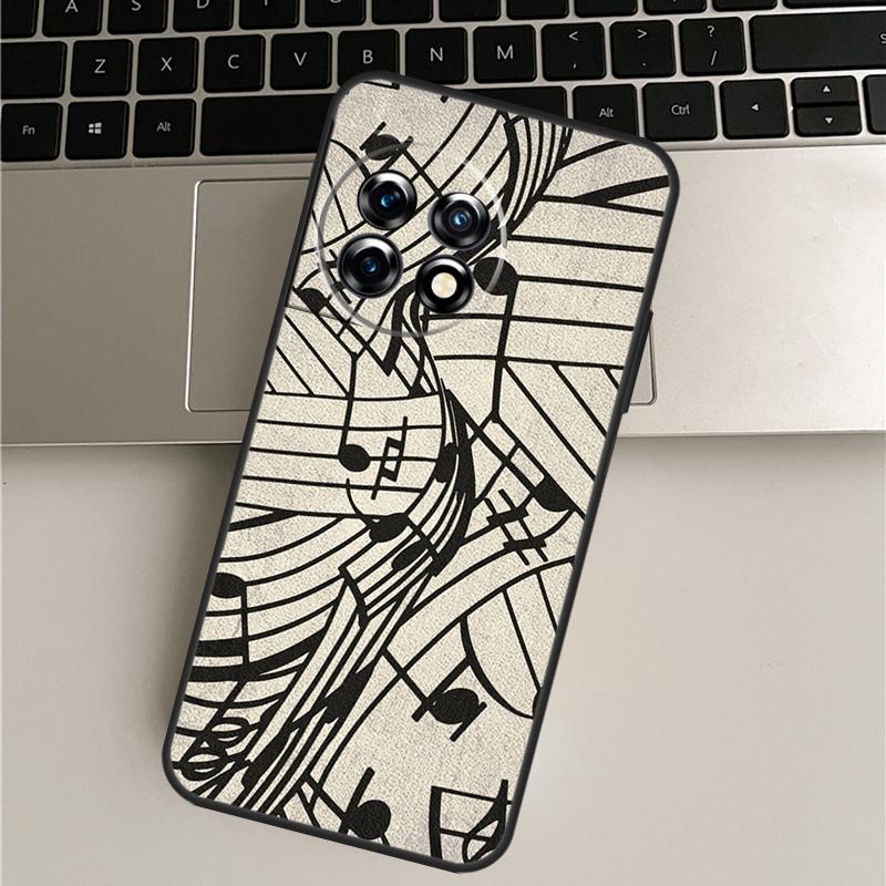 Чехол с нотным листом и нотами для OnePlus Nord 5 CE 3 4 Lite N20 N30 OnePlus 15 15R 13 13R 13T 10T 10 Pro 11 12