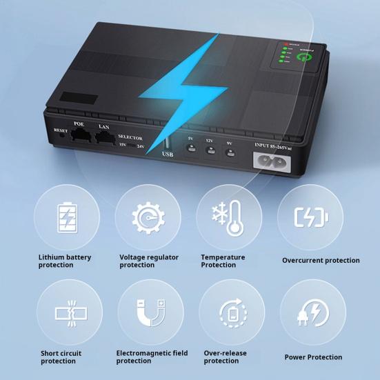 UPS Источник бесперебойного питания Мини-аккумуляторная батарея с огнестойким корпусом Защита от перегрузки Несколько выходов Компактный