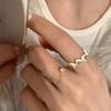 Fashion Forward Geometric Crystal Chain Ring For Women Perfect For Trendy Occasions