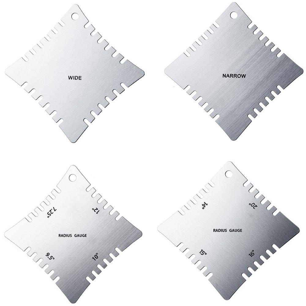 Набор измерительных инструментов для гитарного мастера Линейка Шаблон радиуса под струнами Радиусная линейка для гитары Щуп 32 лезвия