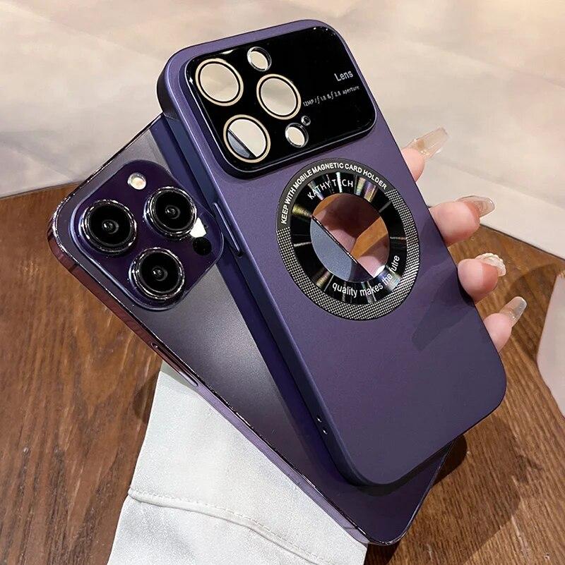 Роскошный матовый чехол Magsafe для ПК с магнитной беспроводной зарядкой для iPhone 15 14 Pro Max 13 12 11 Plus, противоударный чехол на задний бампер