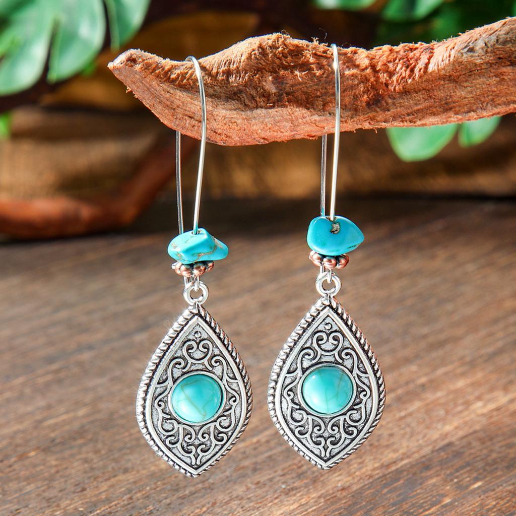 Персонализированные женские серьги из винтажного синего кристалла, щедрые серьги