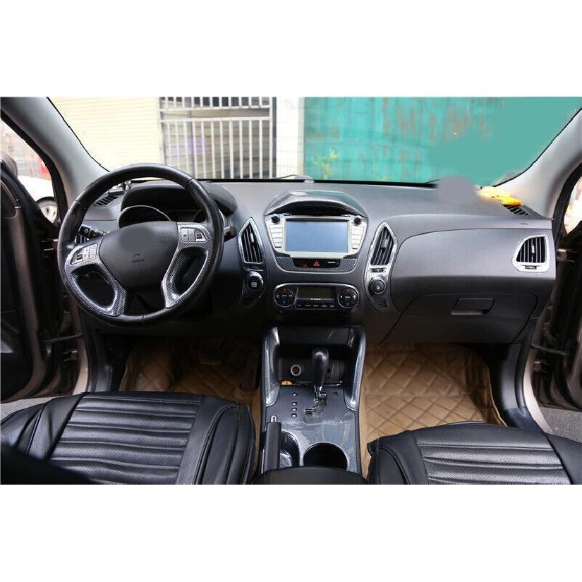 Для Hyundai Tucson 2010-2015 Накладка-рамка на внутреннюю ручку двери автомобиля из углеродного волокна