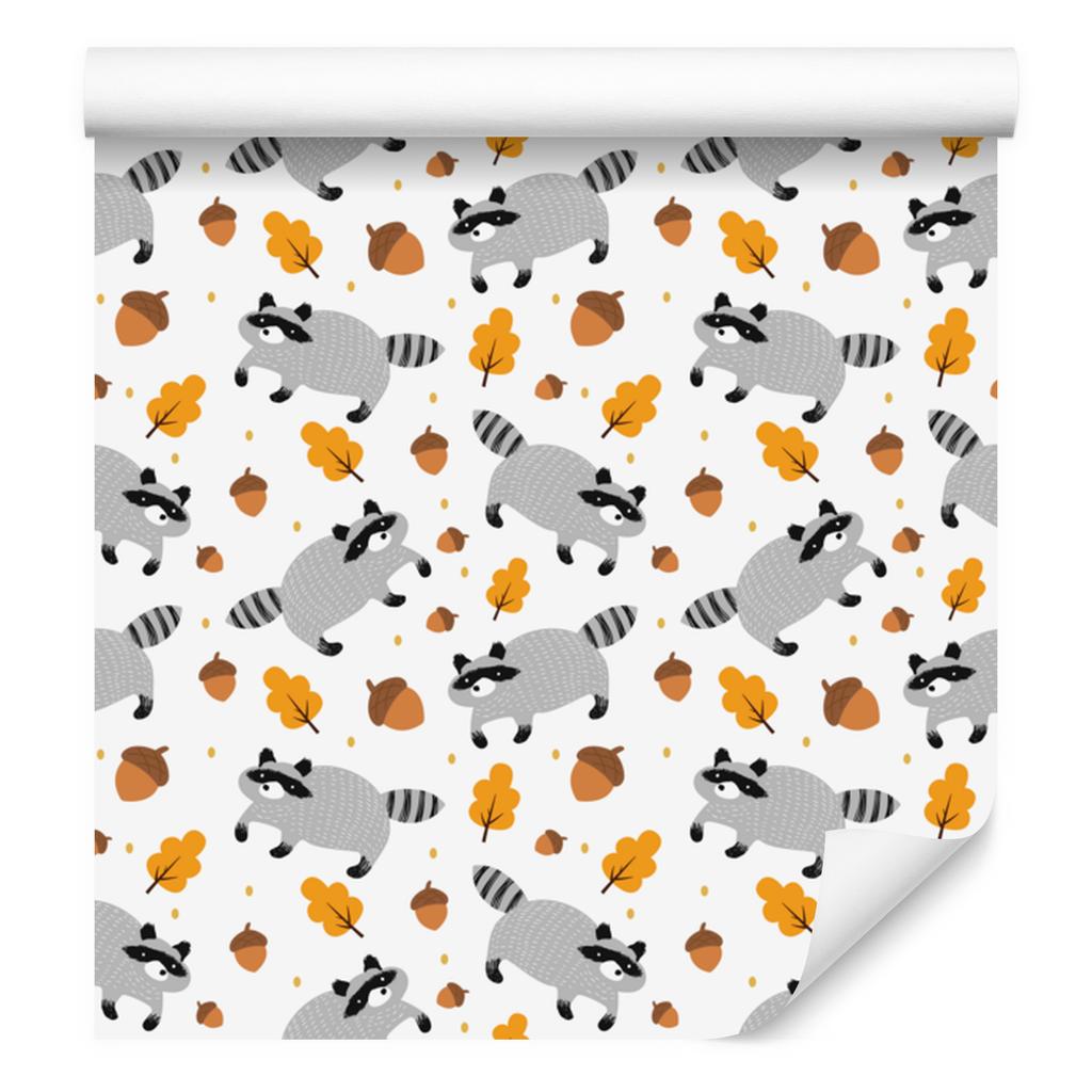 Fox Wallpaper in white, light gray and cream for the living room and bedroom 50x1000