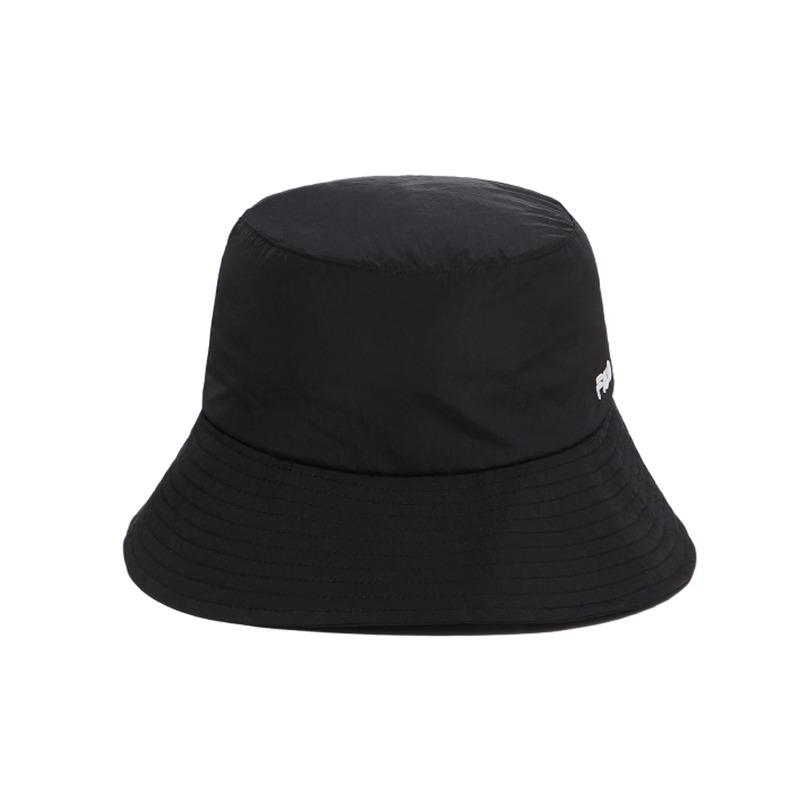 FILA Embroidered Letters Polyester Fisherman Hat Unisex Couple Style Black FS3CPF5344X_BLK