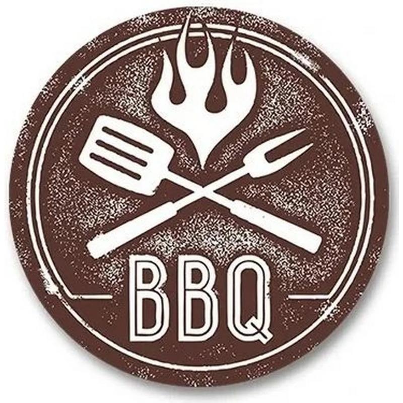 Деревянная винтажная ретро-пивная зона барбекю, круглая металлическая жестяная вывеска, деревенский декор, настенные художественные постеры, забавная железная картина для дома, бара, паба, кафе, гаража, двери, стены