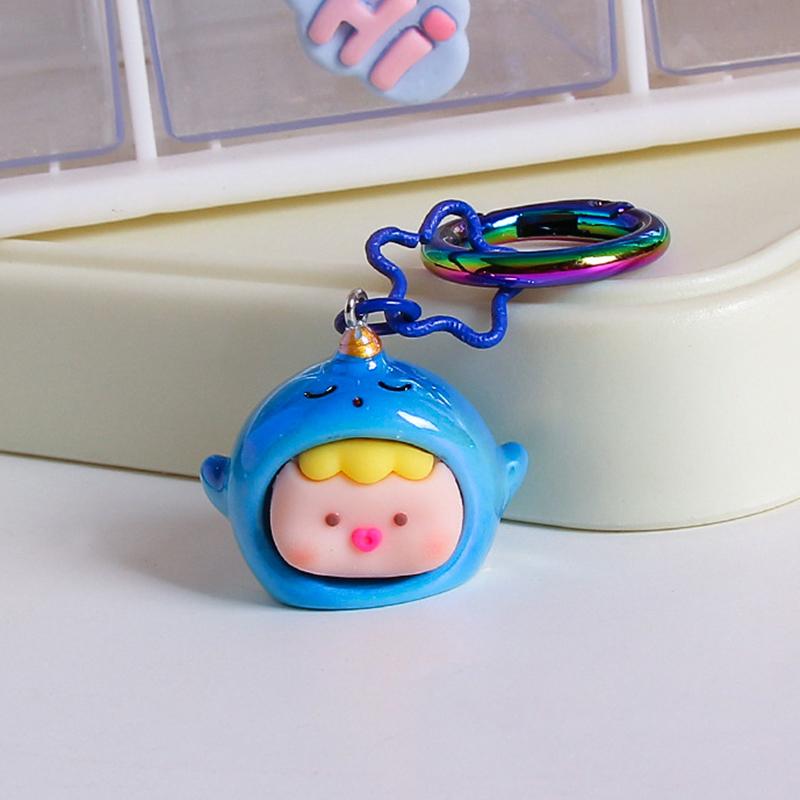 Kawaii милый брелок мультфильм стереоскопический смола океан кукла брелок кулон рюкзак украшения аксессуары подарки