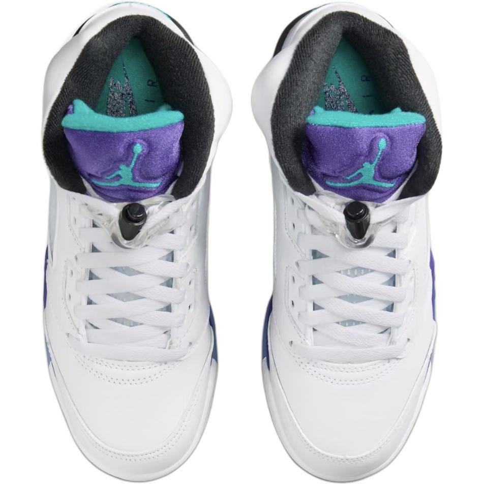 Air Jordan 5 Retro GS Grape 2025 Детские кроссовки Белый Ново-Изумрудный Виноградный Лед HQ7980-100