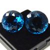 A+ CERTIFIED Blue Sapphire 55Ct Round Cut Loose Gemstone Pair for Jewelry Making