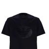 Emporio Armani Мужская футболка с коротким рукавом и принтом логотипа, однотонная, SS23, черная 3R1TU1-1JSAZ-0999