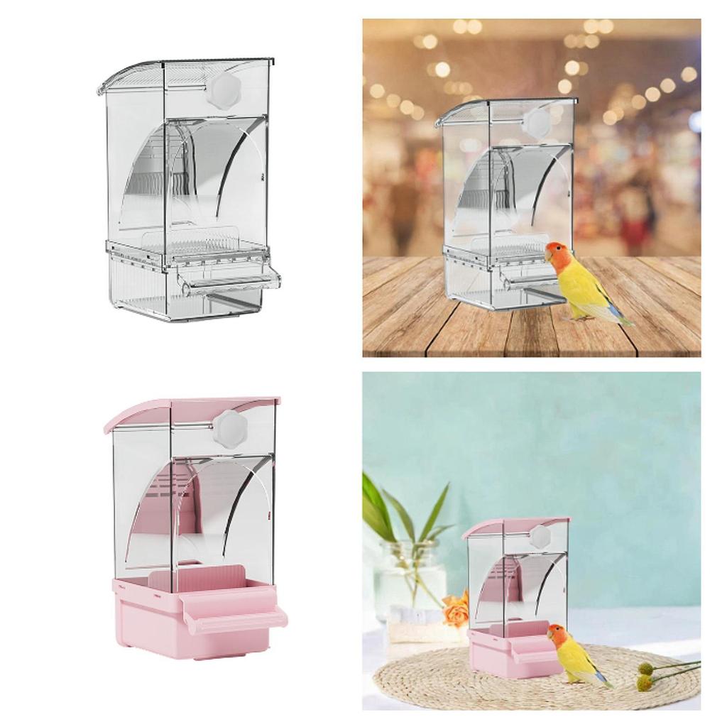 Automatic Bird Feeder Feeding Station Cage Accessories Easy to Clean Bird Cage Feeder for Birds Cockatiel Budgies Lovebirds