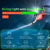 ARCHON J2 Diving LED Flashlight 1000 Lumens Torch Light Underwater 100m by Rechargeable 21700 5100Mah Battery for Self Defense