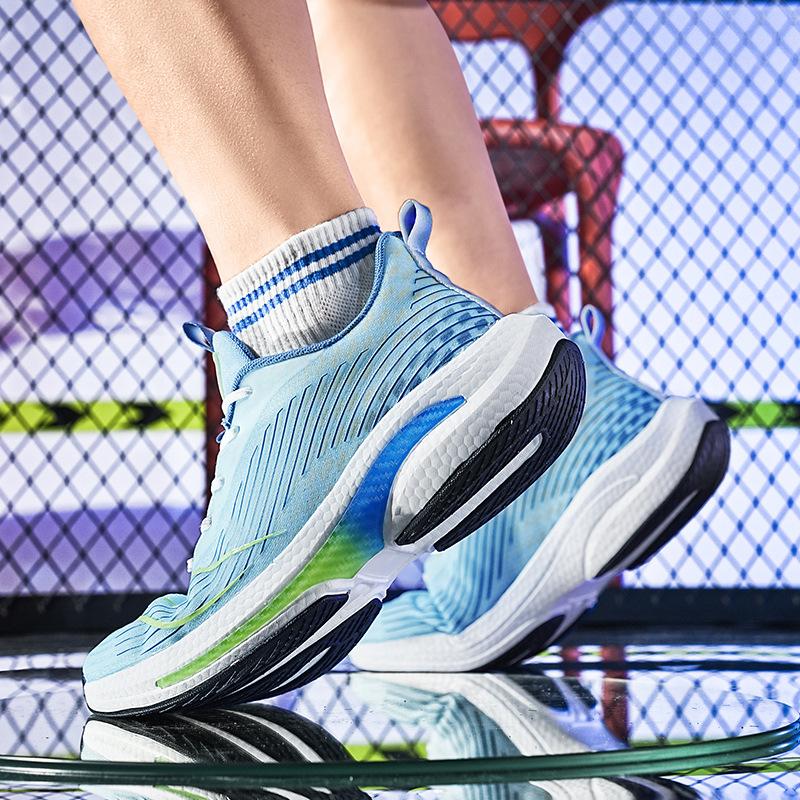 Кроссовки Mesh Popcorn Sports Shoes для бега у мужчин, летние дышащие спортивные кроссовки для поступления в старшую школу