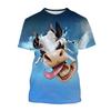 Summer Women's Fun Animal Cow 3D Print O-neck Short Sleeve Loose Breathable T-shirt Fashion Fun Hip Hop Plus Size Top