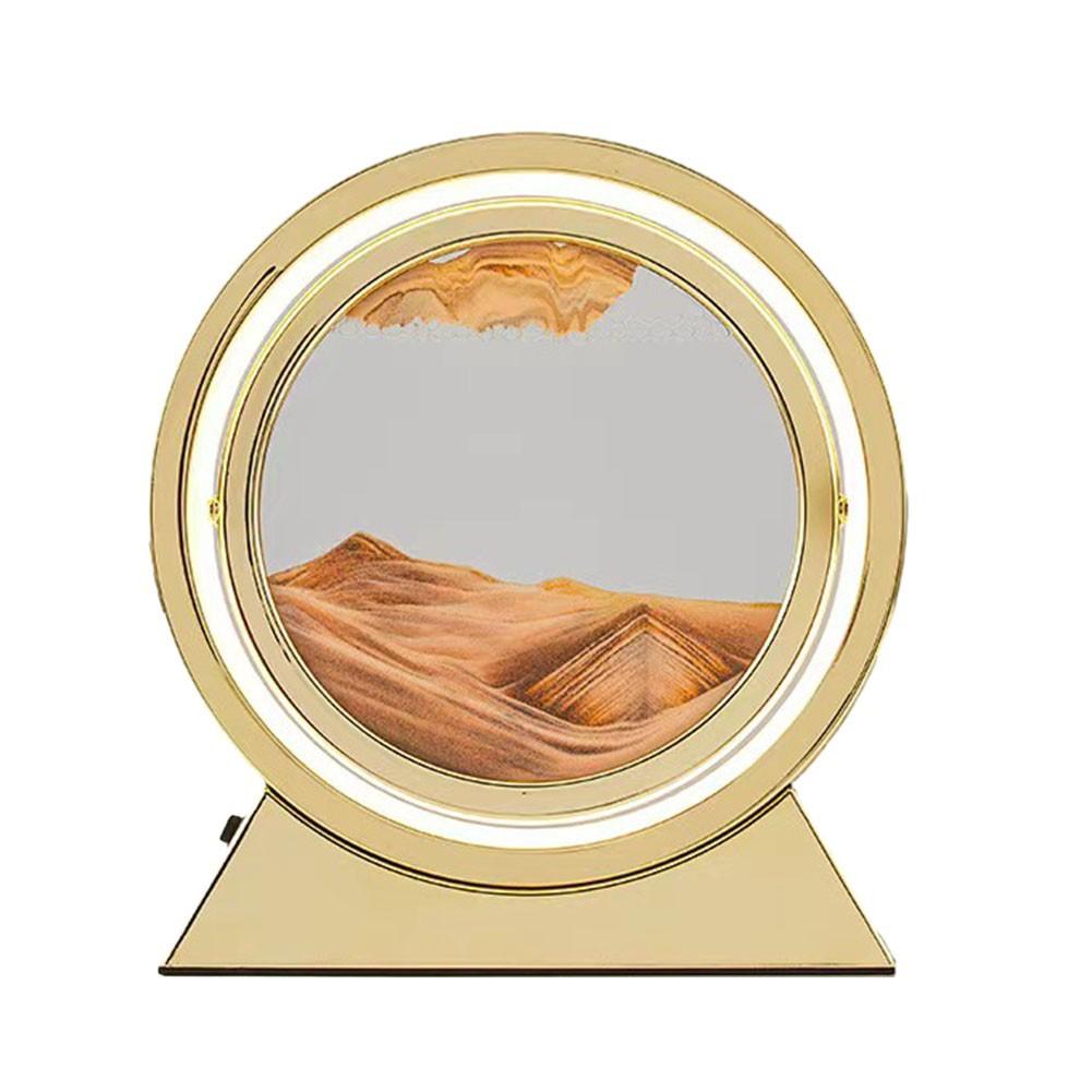 Настольная лампа для спальни с зыбучим песком для глубокого морского пейзажа, песочная картина, декор, подарки