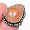 Natural Sunstone Gemstone Handmade 925 Sterling Silver Jewelry Ring Size 7 A3O18