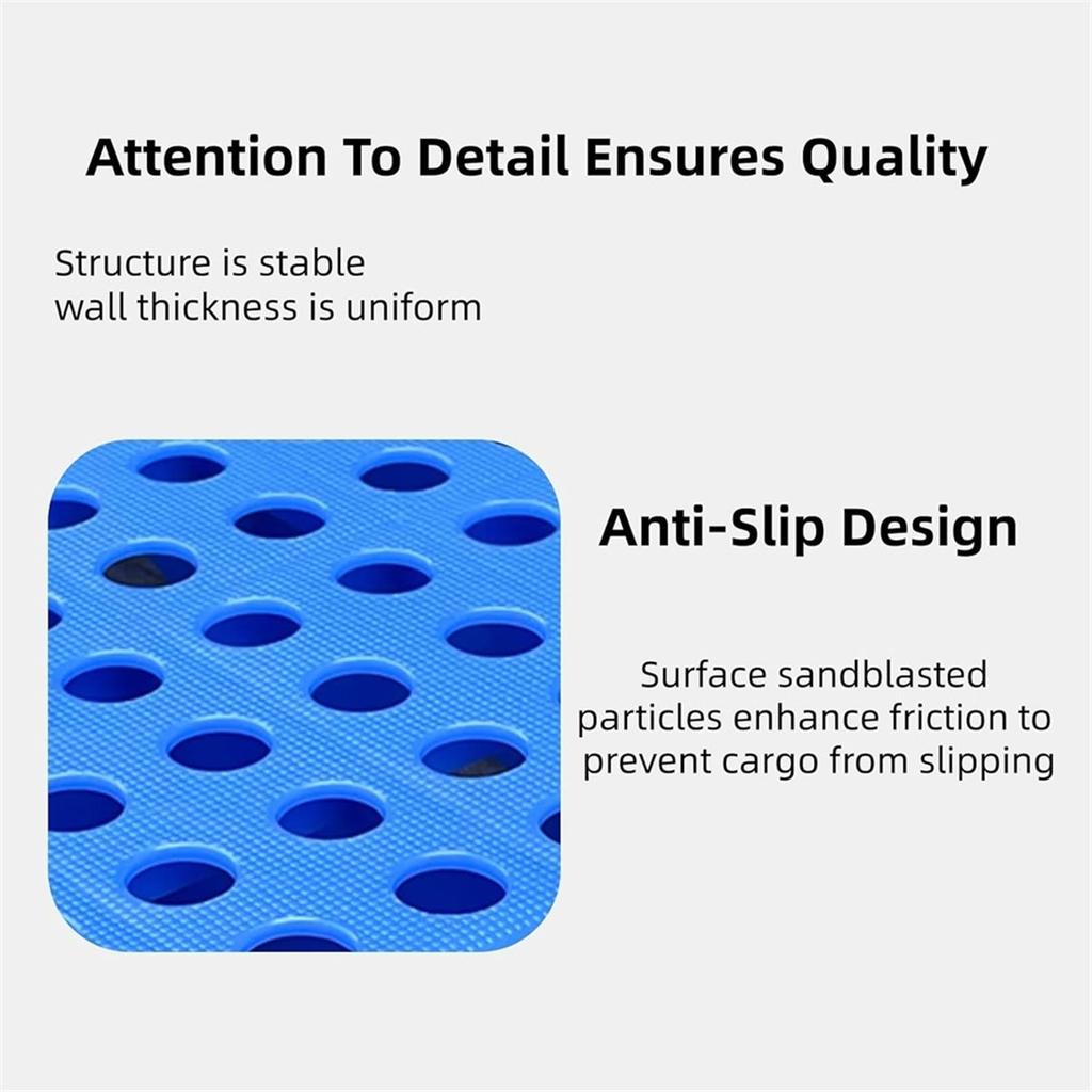 BHBL Moisture- Plastic Pallet with Breathable Mesh Ventilation, Suitable for Basements, Warehouses WHITE