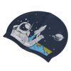 Шапочка для плавания Силиконовая Водонепроницаемая Повязка на голову с защитой ушей для взрослых с длинными волосами Водные виды спорта Печать Космонавт