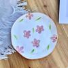 Ins ветер нерегулярная цветочная ручная керамическая тарелка для торта, милая подглазурная цветная высокоценная десертная тарелка для хлеба глубокая тарелка
