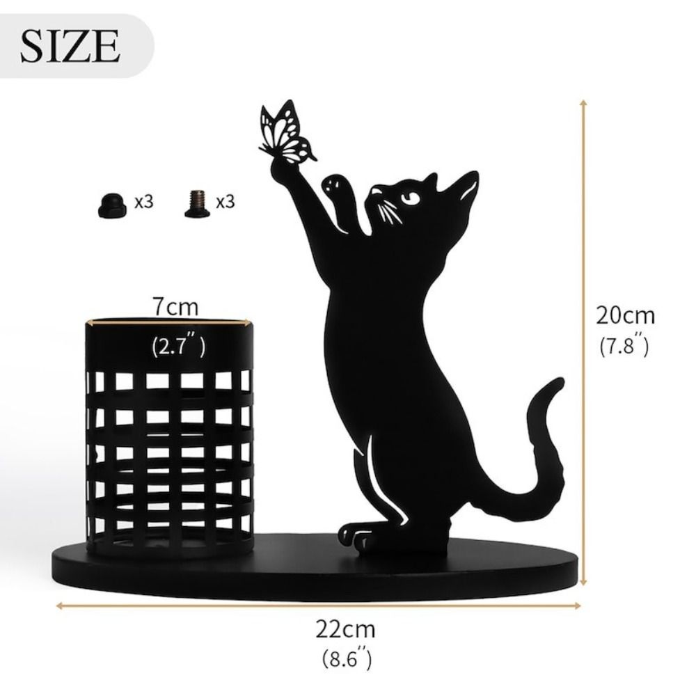 Multifunction Pen Container Cat Cosmetics Storage Box Portable Storage Bucket