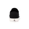 Calvin Klein Женские парусиновые кроссовки с круглым носком, шнуровкой, логотипом, низкие, черно-белые YW01762-0GM