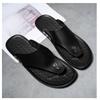 New Men's PU Leather Flip Flops Non-slip Light Flat Sandals Outdoor Wading Hiking Slippers Beach Sandals Indoor Slides Sandalias