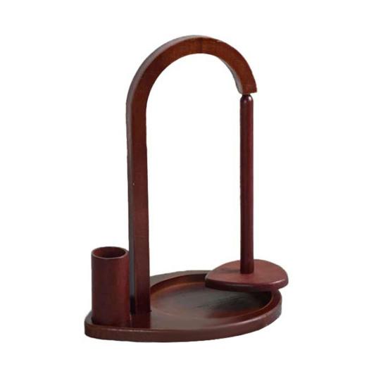 Деревянная стойка для катушек с пряжей и устойчивым основанием. Гладкие края без заусенцев. Универсальная стойка для распределителя клубков пряжи. Стойка для катушек с пряжей.