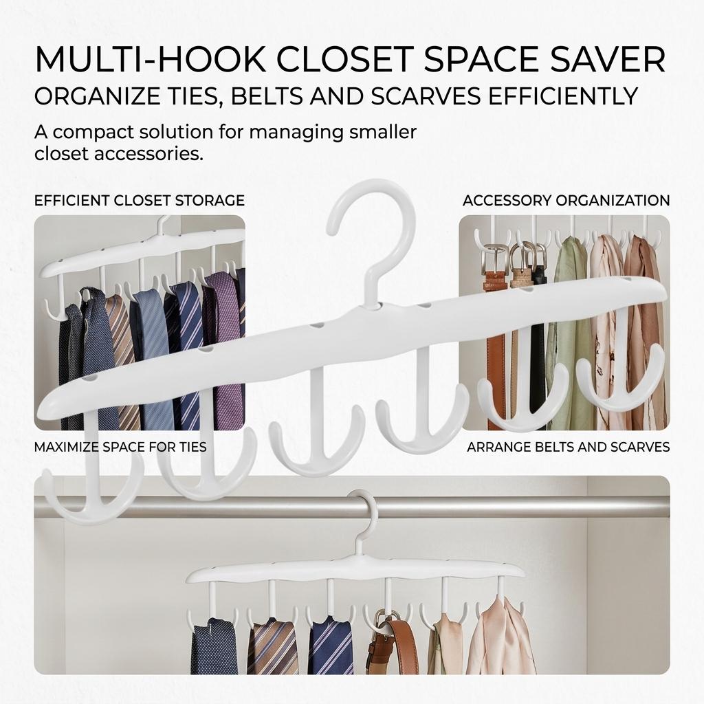 Multi-Function Hanger For Underwear And Straps With Non-Slip Hooks For Home And Dorm Use