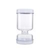 Kitchen Wet and Dry Separation Pickle Jar with Forks Plastic Inverted Storage Holder Wet Dry Dispenser Flip Top Container