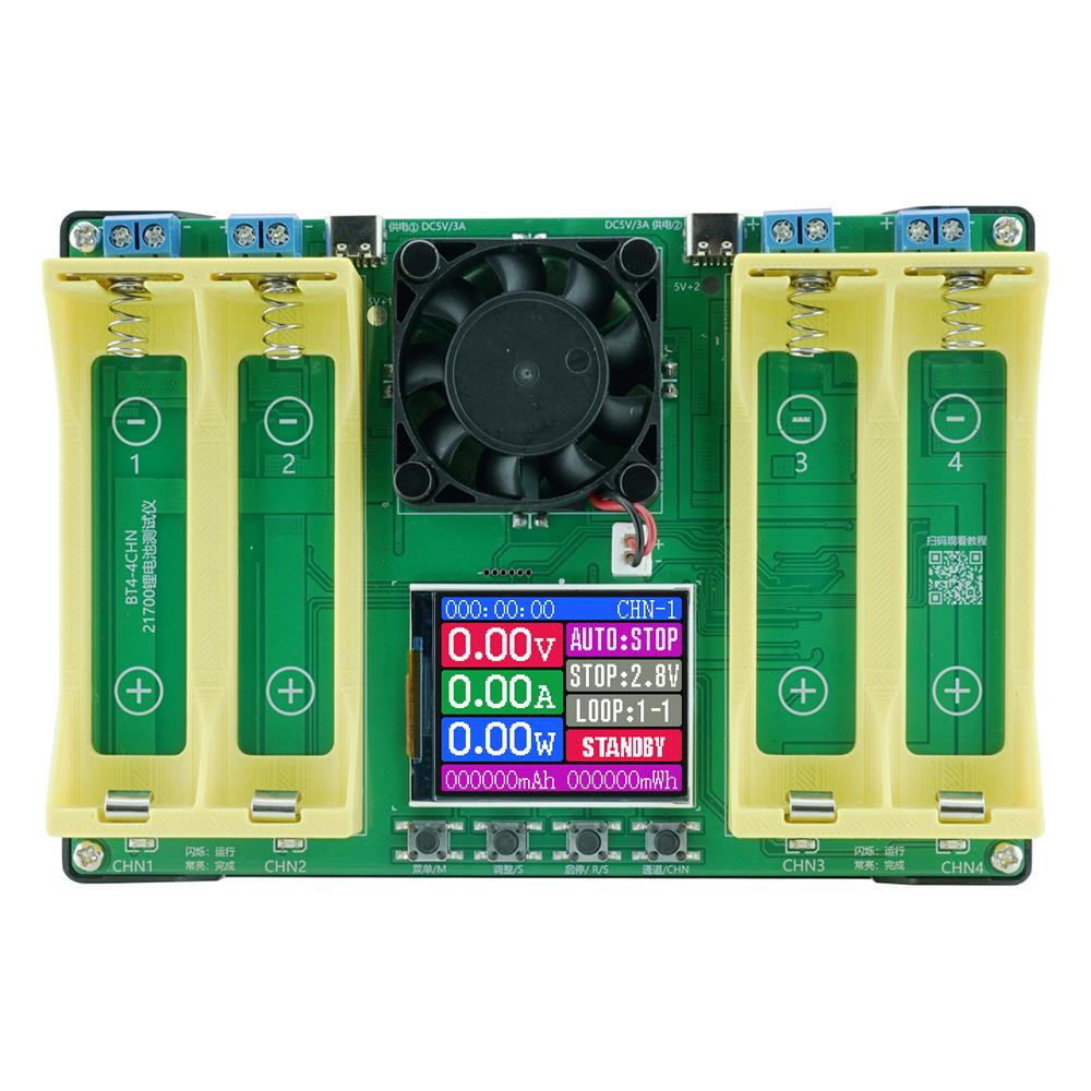 21700+18650 Battery 1.77-inch Integrated Charge/Discharge Battery Internal Resistance Tester DC Two-Wire Method Type-C Interface