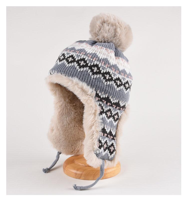 Модная ретро шапка Lei Feng женская теплая осенне-зимняя плюшевая ветрозащитная универсальная защитная шапка для ушей вязаная шапка для катания на лыжах