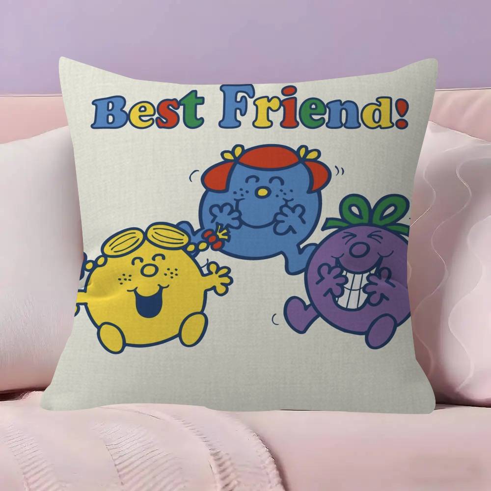 MrMen And LLittle MMiss Cushion Cushion Cover Pillowcase Upholstery Sofa Throw Pillow Home Decor Pillowcas