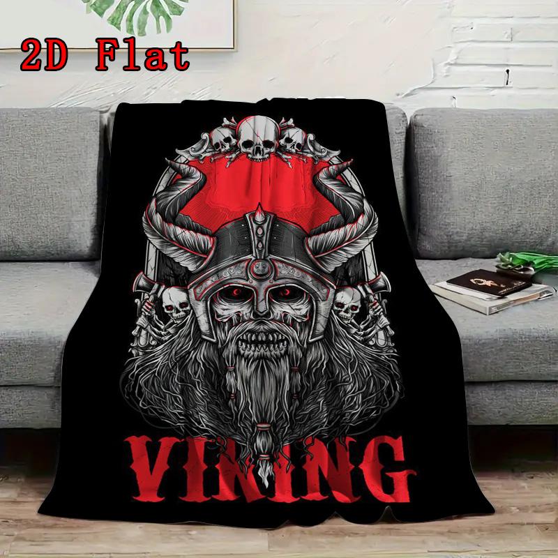 Viking 2D Flat Pattern Flannel Blanket High quality All Seasons Warmth and Comfort Perfect for Christmas Gifts.NMT0928336
