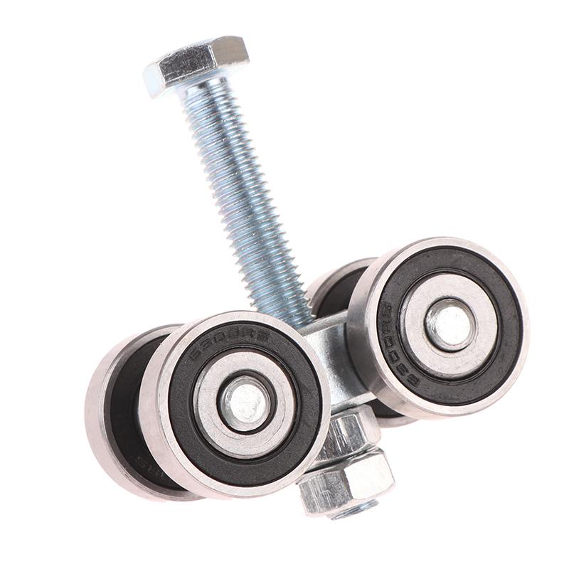 1 шт. стальной подшипниковый шкив, подвесное колесо, детали, ролики для амбарных дверей, 4-колесная тележка, сборка, ролик, подвесное скользящее колесо для дорожки