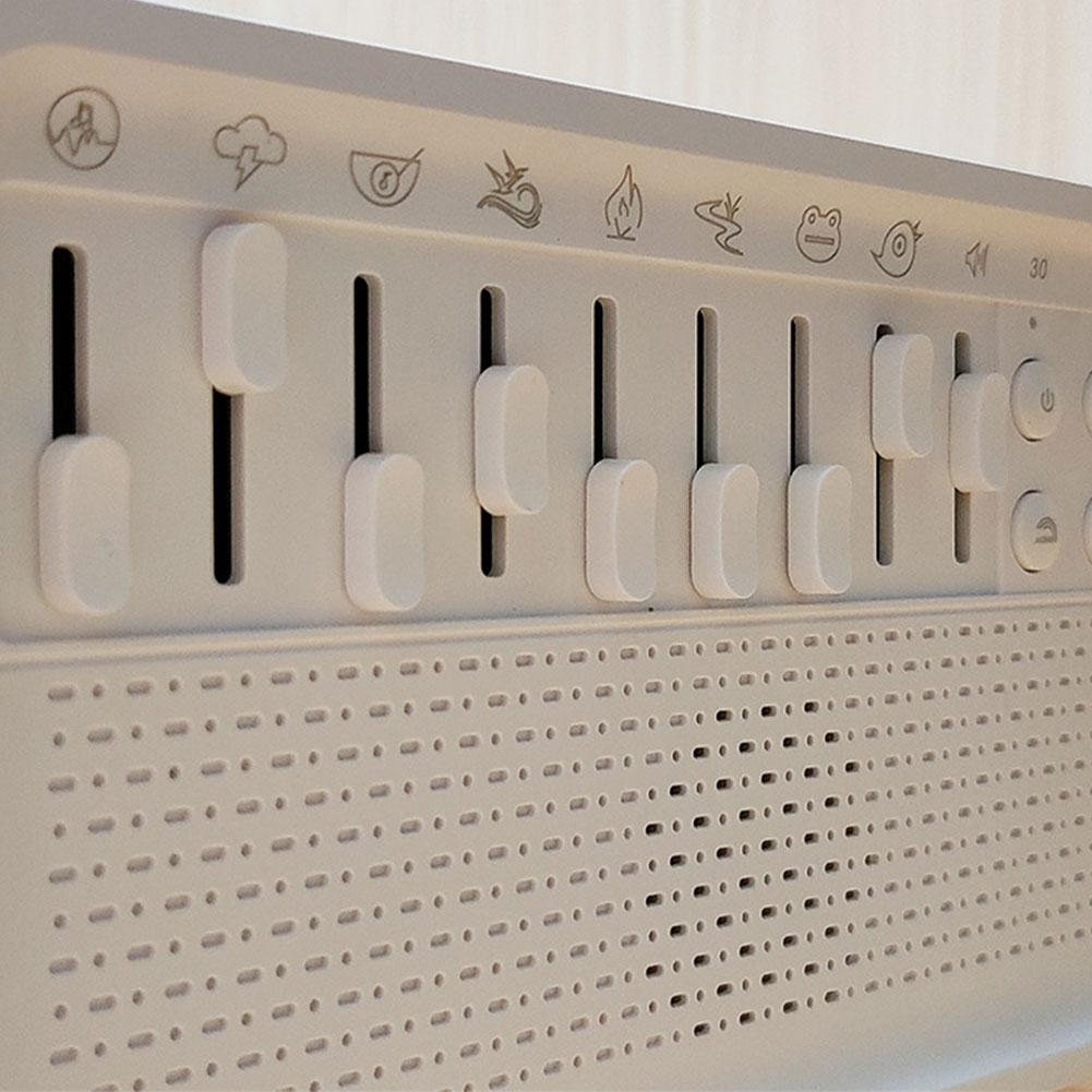 Машина для сна с белым шумом, диффузор воздуха с пламенем, увлажнитель с BT-динамиком и ночником для сна и медитации взрослых