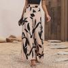 European and American Women's High Waist Printed Wide-Leg Pants - Autumn/Winter Collection