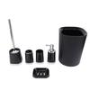 Bathroom Accessory Set PP Practical Trash Can Mouthwash Cup Toilet Brush Soap Dispenser for Home