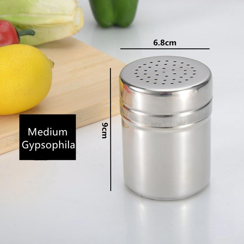 Stainless Steel Pepper Bottle with Rotating Cover Seasoning Storage Can Spice Jar Salt Sugar Container Kitchen Tools