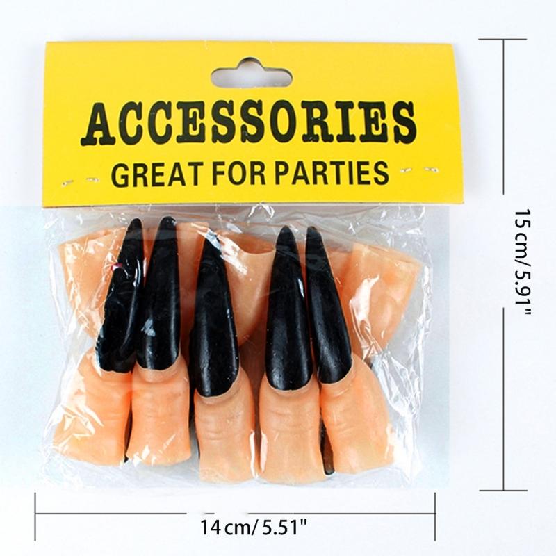 Ногти "Пальцы ведьмы" Хэллоуин Костюм Реквизит Накладной нос ведьмы для вечеринки Клуба