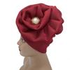 Fashion Women Big Flower Muslim Turban Bonnet Female Beanies Hat Party Headwear Cap