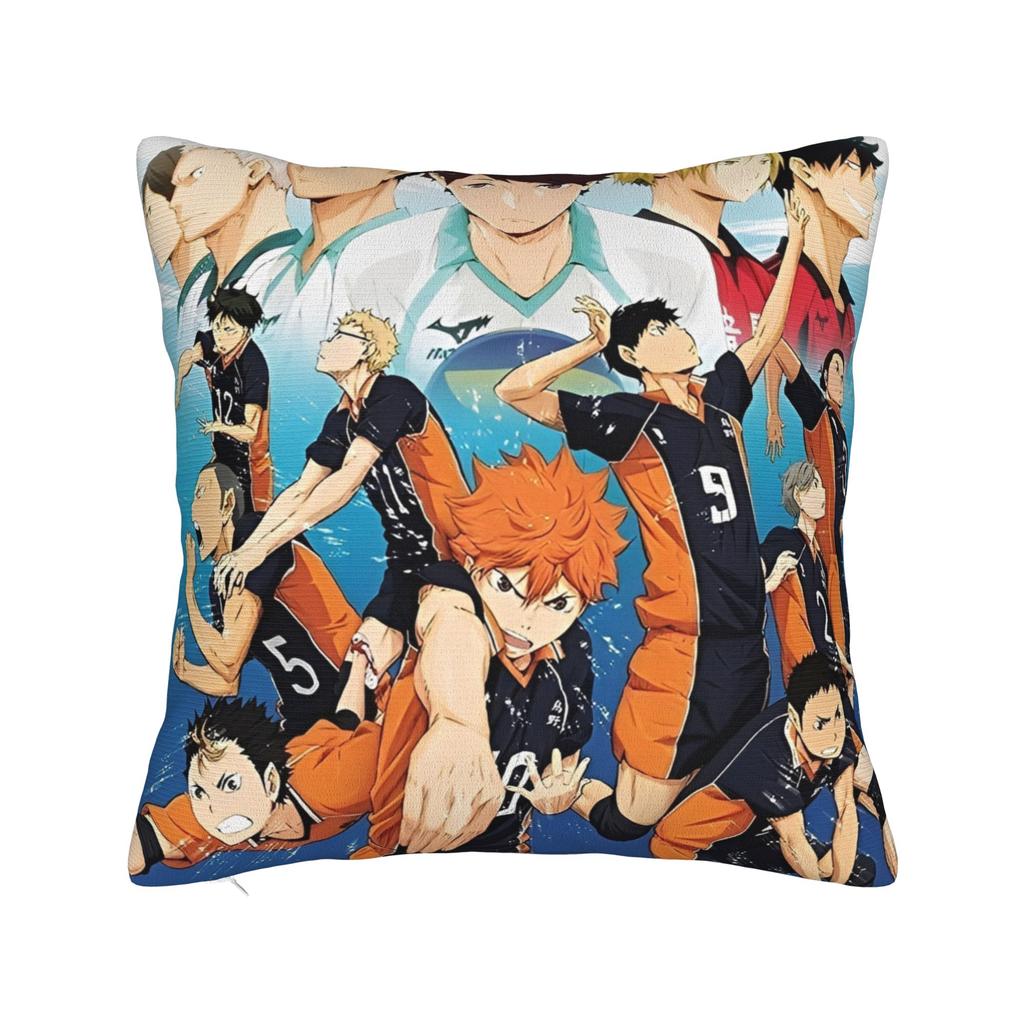 Haikyuu Квадратные Наволочки Волейбол Манга Чехол для Подушки Креативный Полиэстер Декор Наволочка для Дома 18x18