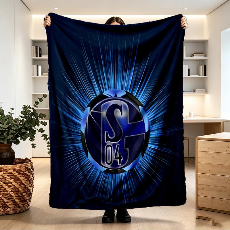 FC Schalke 04 Print Blanket - Soft & Comfortable, for Bedroom, Travel, Sofa, Home Decoration - Birthday Christmas Gift for Friend