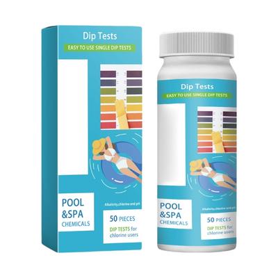 50 шт. Тест-полосок для бассейна, Тест-полосок для гидромассажной ванны, Точный тест, Быстрая точная тестовая бумага для измерения