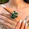 Colored Open Finger Ring Beads Ball Fashion Ring Exaggerated Small Ball Ring