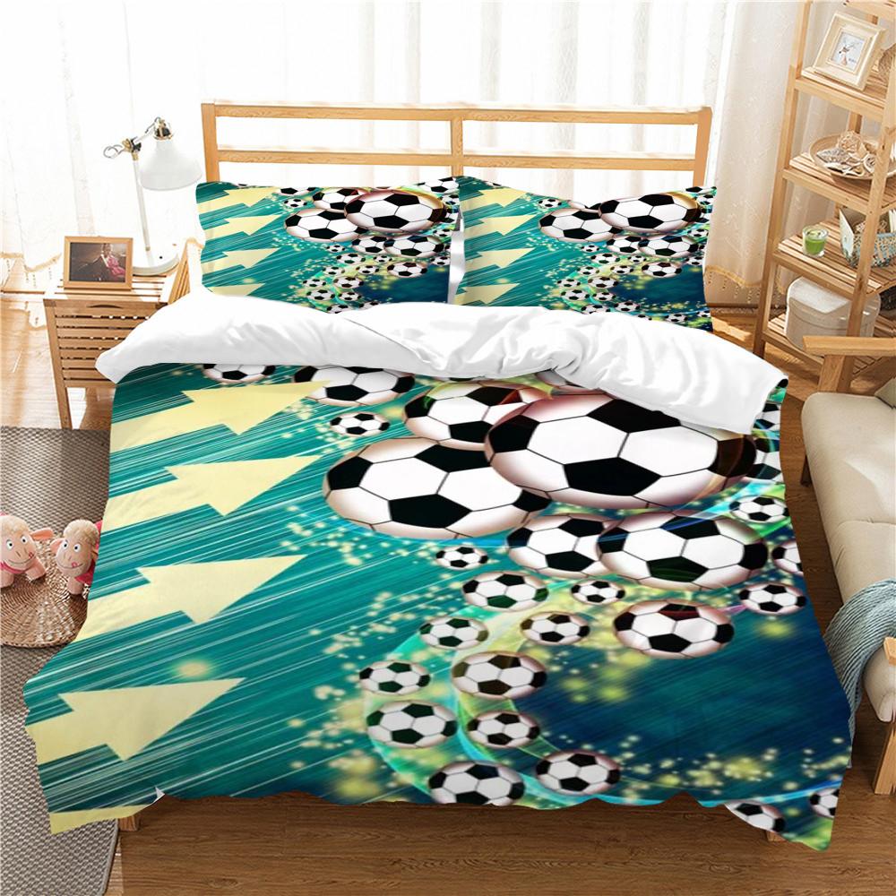 Домашнее постельное белье с 3D футбольным принтом, одеяло, пододеяльник, комплект постельного белья, пододеяльники, детский постельный костюм для мальчиков, удобный
