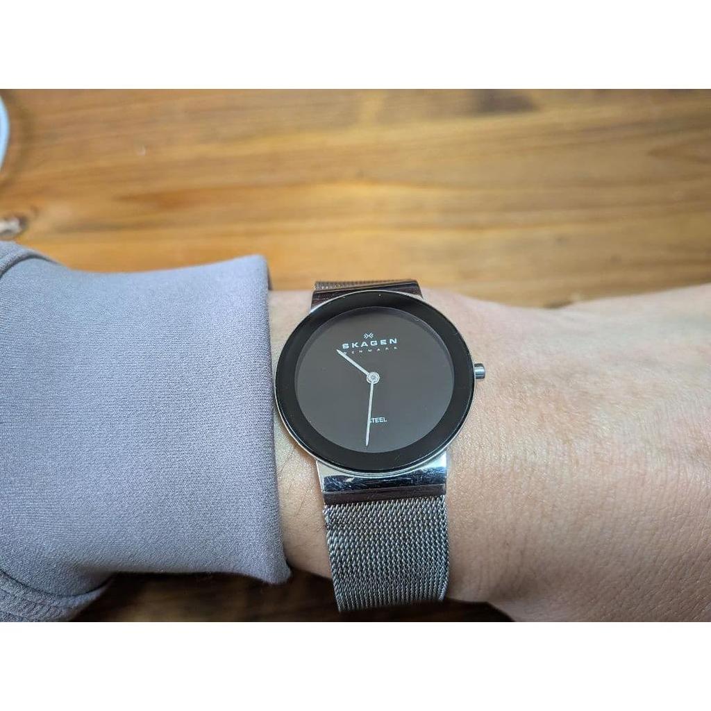 Б/у [Редкий товар] SKAGEN Кварцевые часы Черные 358LSSB