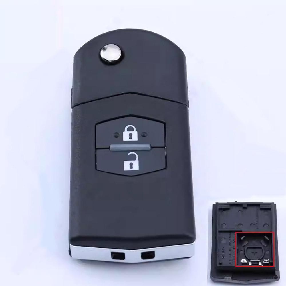Корпус ключа-пульта дистанционного управления для автомобиля, 2 кнопки, ABS, замена для Mazda 2 3 5 6 Rx8 Mx5 2B
