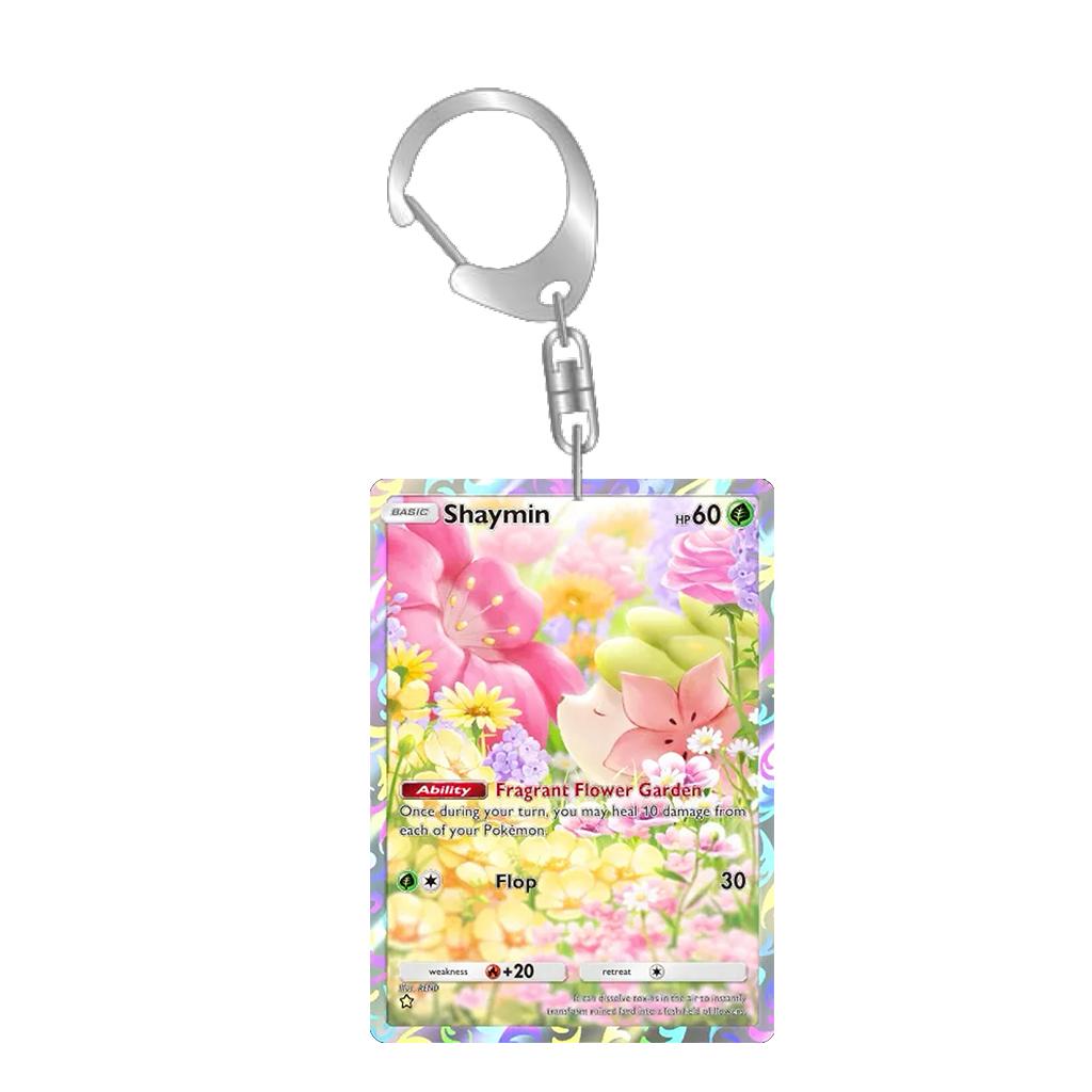 Аниме Мультфильмы Акриловая Брелок-Пряжка для Mew Raichu Starly Braixen Skitty Eevee Эволюции Команда R Самодельная Карточка Брелок Подарок