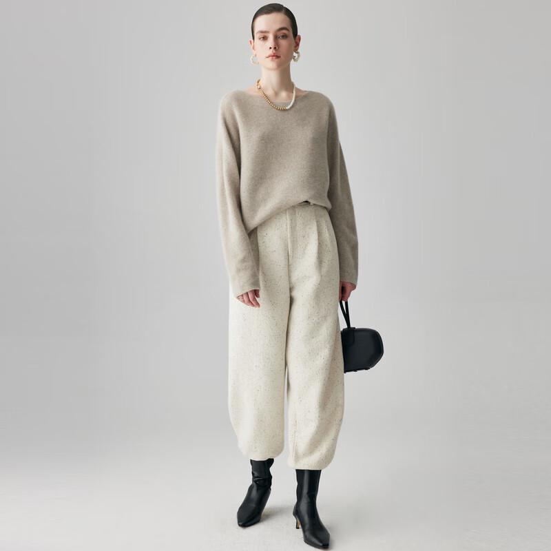 Paro Women's 100% Cashmere Chunky Knit Round Neck Sweater